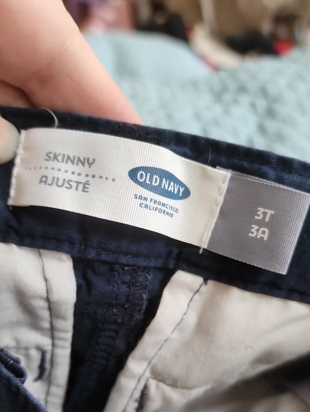 3T Old Navy Adjustable Waist Skinny Fit Casual Navy Chino Pants